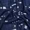 1 Yard Navy Geometric Squares Slubbed Gauzy Cotton Woven Fabric 57 inch Width